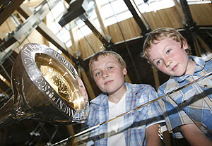 Irvine Gray and Taylor Gray with the Mace. 